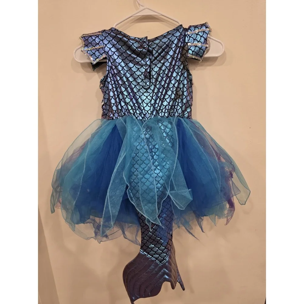 Gillians Closet Iridescent Color Change Tulle Tutu Mermaid Tail Costume Sz 5/6